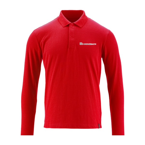 Poloshirt langarm Rot