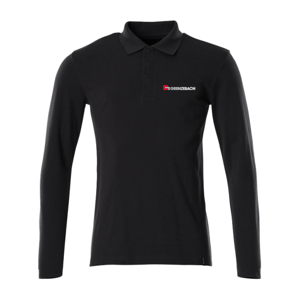 Poloshirt langarm Schwarz